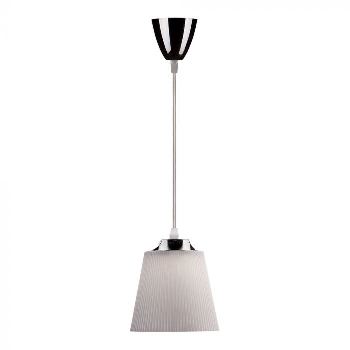7W(360Lm) LED lustra, hromēta, ar baltu kupolu, V-TAC, neitrāli balta gaisma 4000K