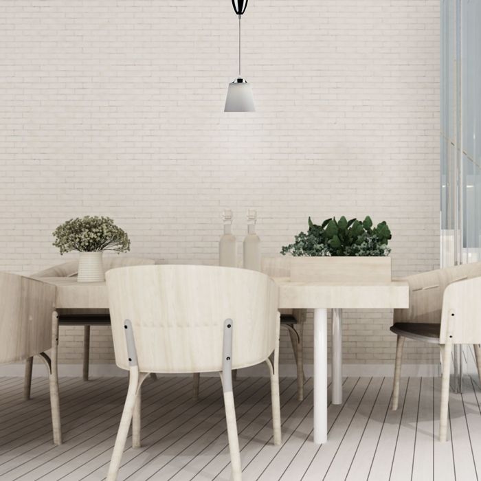 7W(360Lm) LED chandelier, chrome, with white dome, V-TAC, Ø150x151x1241mm, neutral white light 4000K
