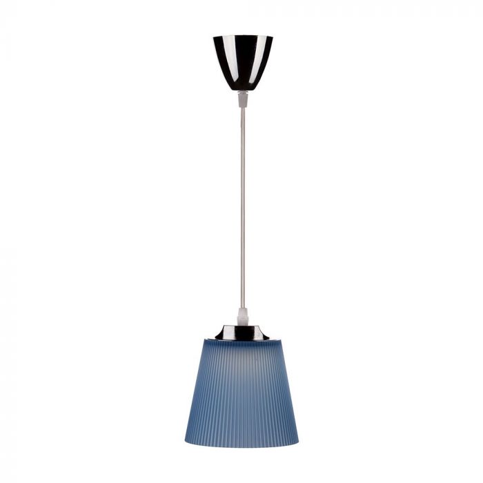 7W(360Lm) LED lustra, hromēta, ar gaiši zilu kupolu, V-TAC, neitrāli balta gaisma 4000K