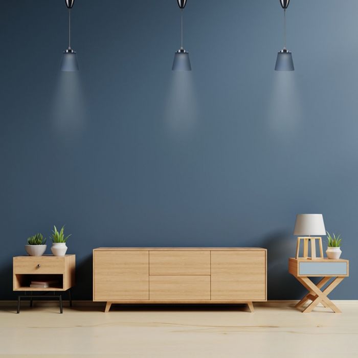 Светодиодная люстра 7W(360Lm), хромированная, с голубым куполом, V-TAC, нейтральный белый 4000K