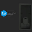 V-TAC fassaadilambi raam 1xE27 LED-pirniga (pirn ei kuulu komplekti), pirn suunaga ülespoole, must, IP44