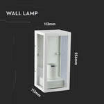 V-TAC Fasadlampram med 1xE27 LED-lampa (glödlampa ingår ej), lampan vänd uppåt, vit, IP44