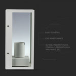 V-TAC Fasadlampram med 1xE27 LED-lampa (glödlampa ingår ej), lampan vänd uppåt, vit, IP44