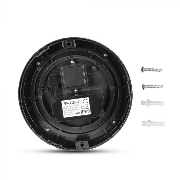 12W(1200Lm) LED Fasādes gaismeklis, V-TAC, IP65, apaļš, silti balta gaisma 3000K