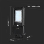 15W(1600Lm) LED solārais gaismeklis, 7.4V Litija baterija 10800mAh, paredzēts ēku fasādēm, IP65, V-TAC, gaisma auksti balta 6000K