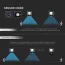 15W(1600Lm) LED solārais gaismeklis, 7.4V Litija baterija 10800mAh, paredzēts ēku fasādēm, IP65, V-TAC, neitrāli balta gaisma 4000K