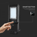 15W(1600Lm) LED solārais gaismeklis, 7.4V Litija baterija 10800mAh, paredzēts ēku fasādēm, IP65, V-TAC, neitrāli balta gaisma 4000K