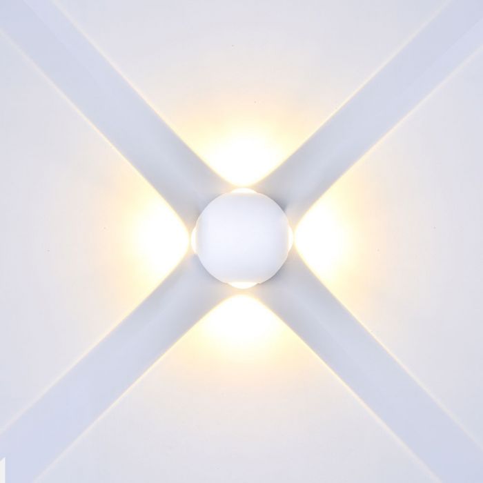 Фасадный светодиодный светильник 4W(420Lm), V-TAC, IP65, белый, теплый белый свет 3000K