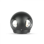 4W(420Lm) LED Fasādes gaismeklis, V-TAC, IP65, melna, silti balta gaisma 3000K