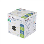 4W(420Lm) LED Fasādes gaismeklis, V-TAC, IP65, melna, silti balta gaisma 3000K