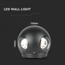 4W(420Lm) LED Fasādes gaismeklis, V-TAC, IP65, melna, silti balta gaisma 3000K