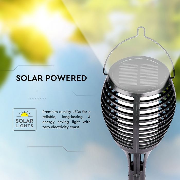 Светодиодный аккумуляторный садовый светильник 0,45 Вт (5 лм) с солнечной батареей, литиевый аккумулятор 3,7 В/500 мАч, V-TAC, IP44, теплый белый свет 2200K