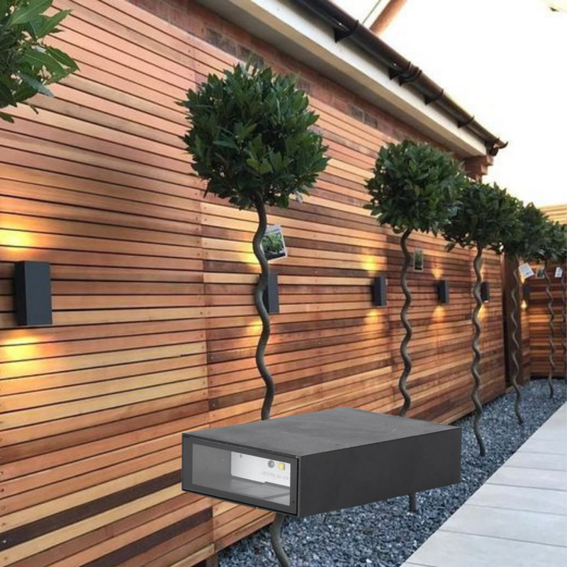 4W(400Lm) LED Fasādes gaismeklis, IP65, V-TAC, melns, silti balta gaisma 3000K