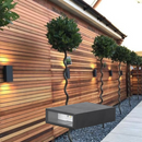 4W(400Lm) LED Fasādes gaismeklis, IP65, V-TAC, melns, silti balta gaisma 3000K