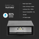 4W(400Lm) LED Fasādes gaismeklis, IP65, V-TAC, melns, silti balta gaisma 3000K