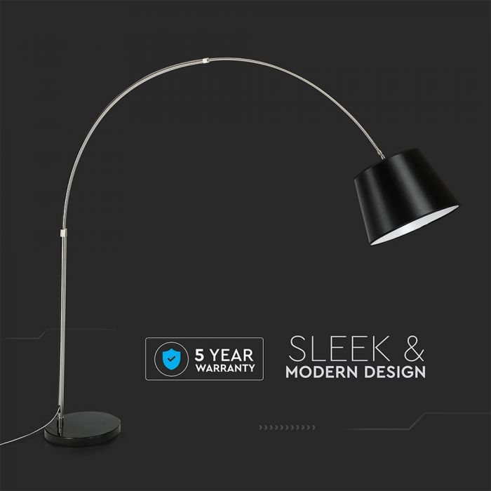 Golvlampa för E27-sockel, max60W, IP20, V-TAC