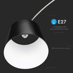 Golvlampa för E27-sockel, max60W, IP20, V-TAC