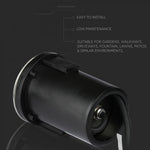 12V V-TAC Garden lamp, stainless steel housing, recessed, 3 windows, MR16, IP67, max 20W, W3