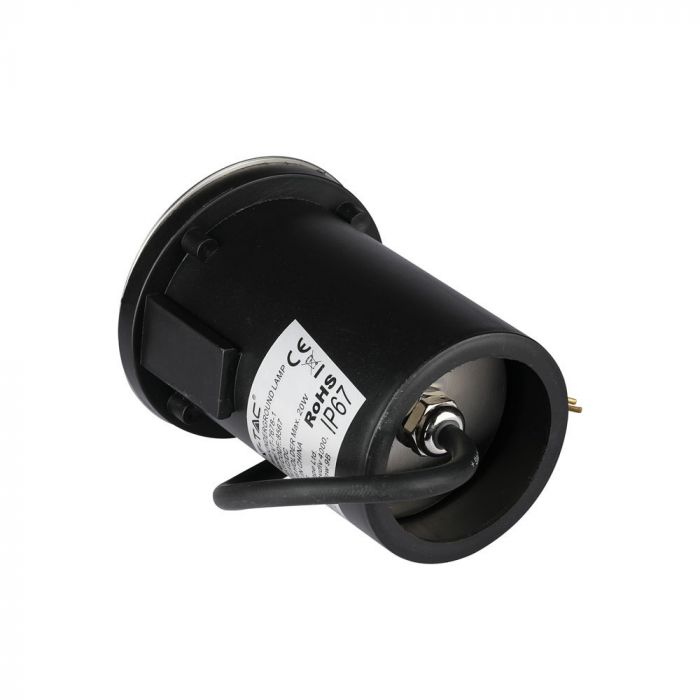 12V V-TAC aialamp, roostevabast terasest korpus, süvistatav, 1 aken, MR16, IP67, max 20W, W1
