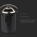 12V V-TAC aialamp, roostevabast terasest korpus, süvistatav, 1 aken, MR16, IP67, max 20W, W1