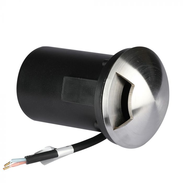 12V V-TAC Garden lamp, stainless steel housing, recessed, 1 window, MR16, IP67, max 20W, W1