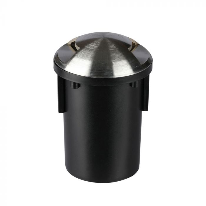 12V V-TAC Dārza lampa, nerūsējoša tērauda korpuss, iebūvējama zemē, MR16, IP67, max 20W, W2