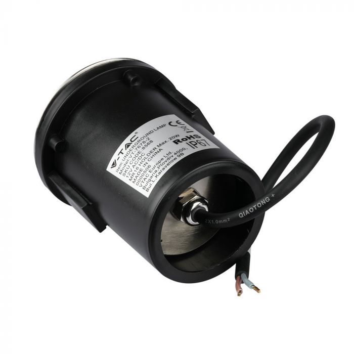 12V V-TAC Garden lamp, stainless steel body, built into the ground, MR16, IP67, max 20W, W2