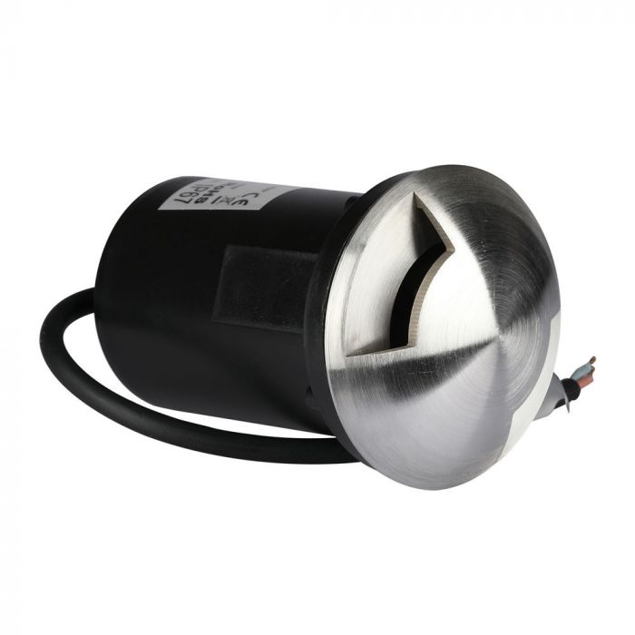 12V V-TAC Garden lamp, stainless steel body, built into the ground, MR16, IP67, max 20W, W2