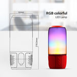 LED bezvadu skaļrunis ar BLUETOOTH, RGB krāsainas gaismas, USB un TF kartes slots, gumijas apdare, V-TAC