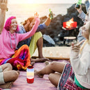 LED wireless speaker with BLUETOOTH, RGB colored lights, USB and TF card slot, rubber finish, V-TAC