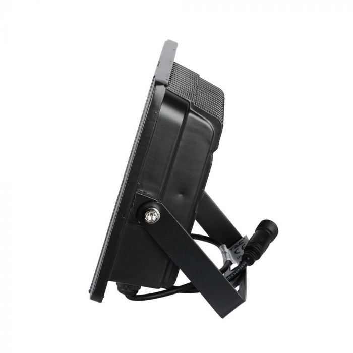 16W (1050Lm) LED Spotlight päikesepatareiga 10000mAh, V-TAC, IP65, must korpus, neutraalne valge valgus 4000K