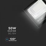 35W(2450Lm) LED Spotlight with solar battery 15000mAh, V-TAC, IP65, black body, neutral white light 4000K