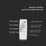 35W(2450Lm) LED Spotlight with solar battery 15000mAh, V-TAC, IP65, black body, neutral white light 4000K