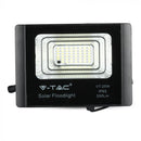 40W(3100Lm) LED-strålkastare med solcell 20000mAh, V-TAC, IP65, svart hölje, neutralt vitt ljus 4000K