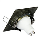 GU10 recessed frame/fixture, square, adjustable light direction, 80X80x25mm, recessed. Ø74mm, brass, V-TAC