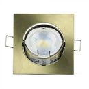GU10 recessed frame/fixture, square, adjustable light direction, 80X80x25mm, recessed. Ø74mm, brass, V-TAC