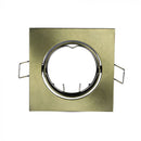 GU10 recessed frame/fixture, square, adjustable light direction, 80X80x25mm, recessed. Ø74mm, brass, V-TAC