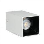 GU10 infälld ram/armatur, IP20, kvadratisk, vit/svart, 74 x 74 x 140 mm, max 35W, V-TAC