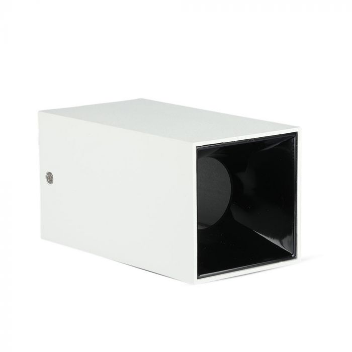 GU10 infälld ram/armatur, IP20, kvadratisk, vit/svart, 74 x 74 x 140 mm, max 35W, V-TAC