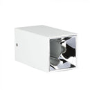 GU10 iebūvējams karkass/armatūra, IP20, kvadrāta formas, balts/hroms, 74 x 74 x 140 mm, max 35W, V-TAC