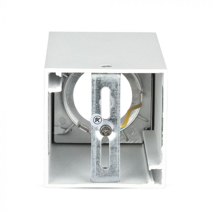 Встраиваемая рамка/светильник GU10, IP20, квадратная, белый/розовое золото, 74 x 74 x 140 мм, макс 35 Вт, V-TAC