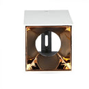 GU10 recessed frame/fixture, IP20, square, white/rose gold, 74 x 74 x 140 mm, max 35W, V-TAC