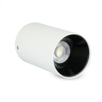 GU10 toppram/armatur, IP20, rund, vit/svart, Ø80x140mm, max 35W, V-TAC