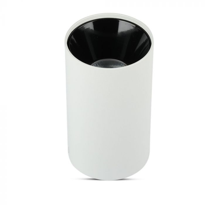 GU10 toppram/armatur, IP20, rund, vit/svart, Ø80x140mm, max 35W, V-TAC