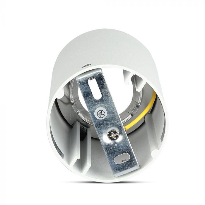 GU10 toppram/armatur, IP20, rund, vit/roséguld, Ø80x140mm, max 35W, V-TAC