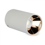 GU10 toppram/armatur, IP20, rund, vit/roséguld, Ø80x140mm, max 35W, V-TAC