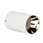 GU10 toppram/armatur, IP20, rund, vit/roséguld, Ø80x140mm, max 35W, V-TAC