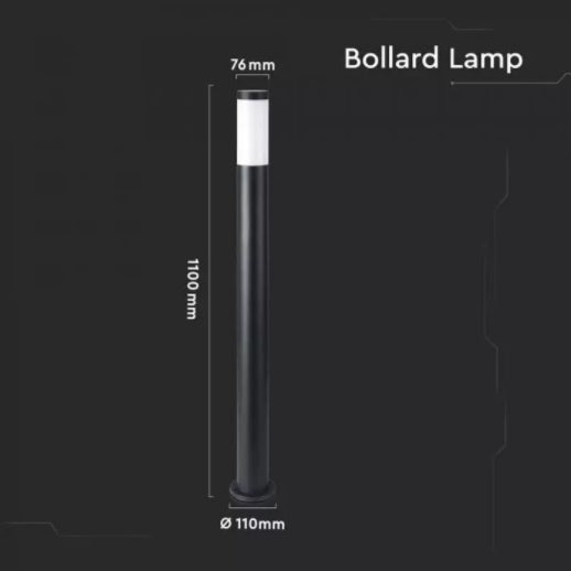 V-TAC pinnapealne valgusti 1xE27 LED-pirniga (pirn ei kuulu komplekti), must, IP44