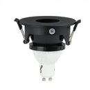 GU10 built-in frame/fixture, IP20, round shape, black/black, max 35W, V-TAC