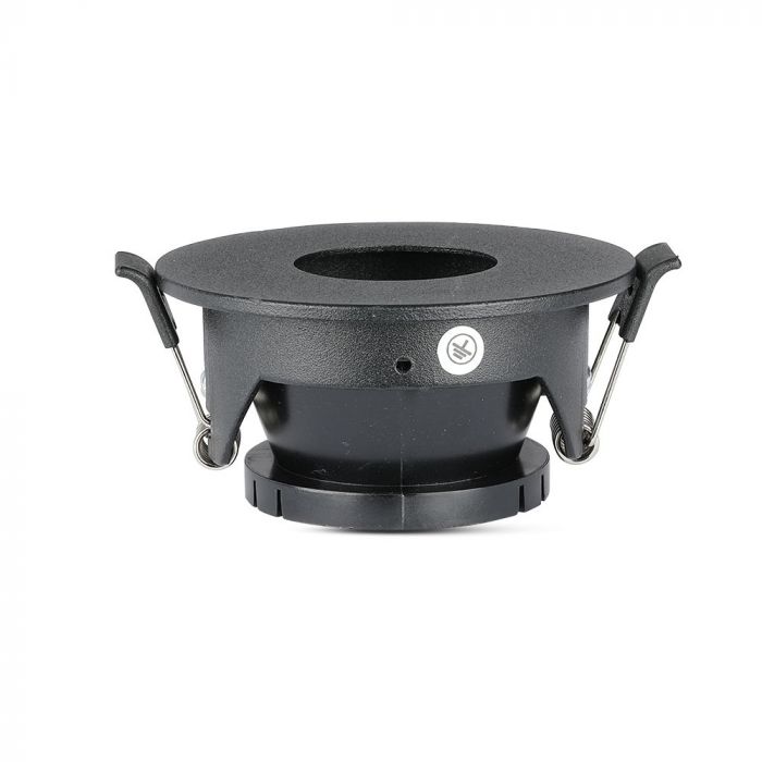 GU10 built-in frame/fixture, IP20, round shape, black/black, max 35W, V-TAC